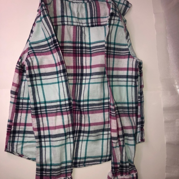 Jumping Beans Plaid Long Sleeve Girls Comfy Shirt Size 6 - Picture 6 of 8